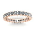 thumbnail image 3 of Natural 2.00Ct Princess Cut Diamond Shared Prong Women's Anniversary Wedding Eternity Band Ring Solid 14k Rose Gold H SI2, 3 of 3