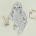 thumbnail image 2 of Okbabeha Toddler Baby Girl Boy Outfit Embroidery Rainbow Long Sleeve Hoodie With Elastic Waist Sweatpant Fall Winter Clothes, 2 of 7