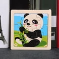 thumbnail image 3 of Rompecabezas de madera coloridos Yotijar juguetes de aprendizaje Montessori con Animal panda, 3 of 10