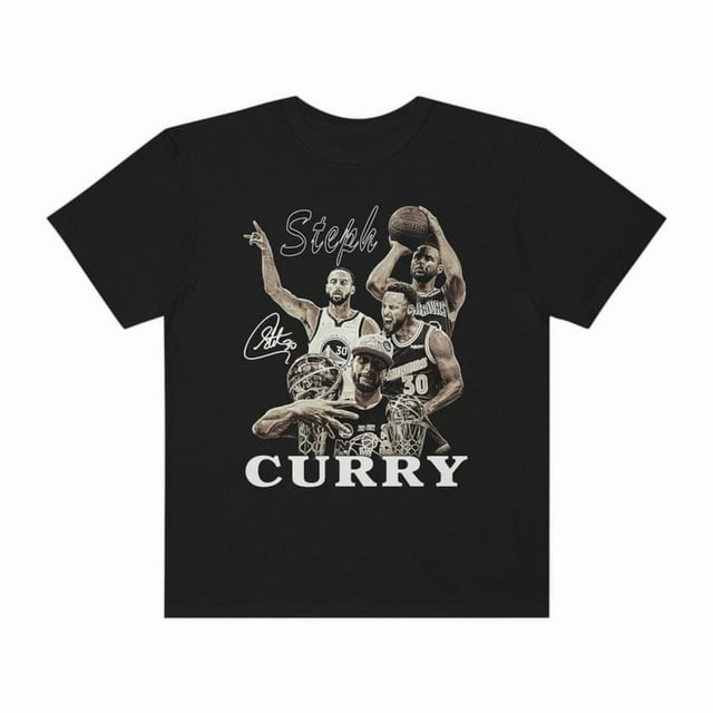 Steph Curry T-Shirt Graphique Vintage, Unisexe, Golden State Warriors, NBA, Basketball - Blanc - 4TG
