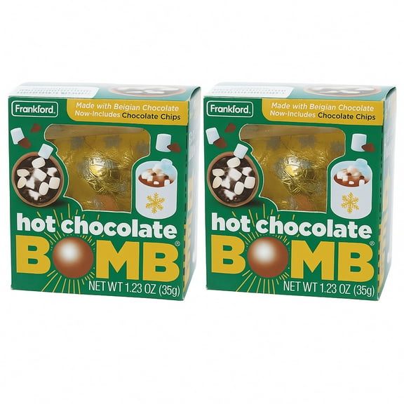Frankford Hot Chocolate Bomb with Chocolate Chips, 2 Pack, 1.23 oz Each