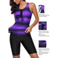 thumbnail image 4 of Maillots de Bain Tankini à Imprimé Color Block pour Femmes avec Capris de Bain s-TTTG, 4 of 6