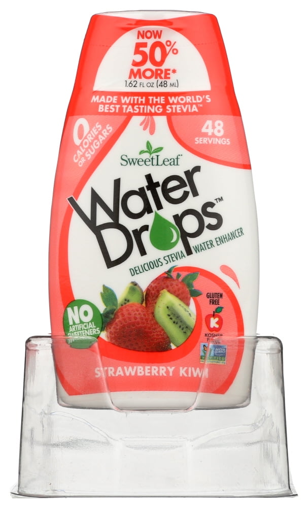 SweetLeaf Water Drops Strawberry Kiwi (48ml) squeezable bottle
