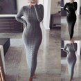 thumbnail image 3 of OUSITAID Nouveau Produit Introduction, Femmes Automne Hiver Manches Longues Torsadées Bodycon Chaud Maxi Pull Robe, 3 of 6