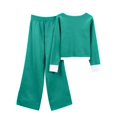 thumbnail image 4 of Ensembles Lounge jovatis pour Femmes à Manches Longues Ensembles Décontractés pour Femmes à Manches Longues à Col Rond Ensembles de Chandails Hauts à Rayures Pantalons Longs Complets, 4 of 5