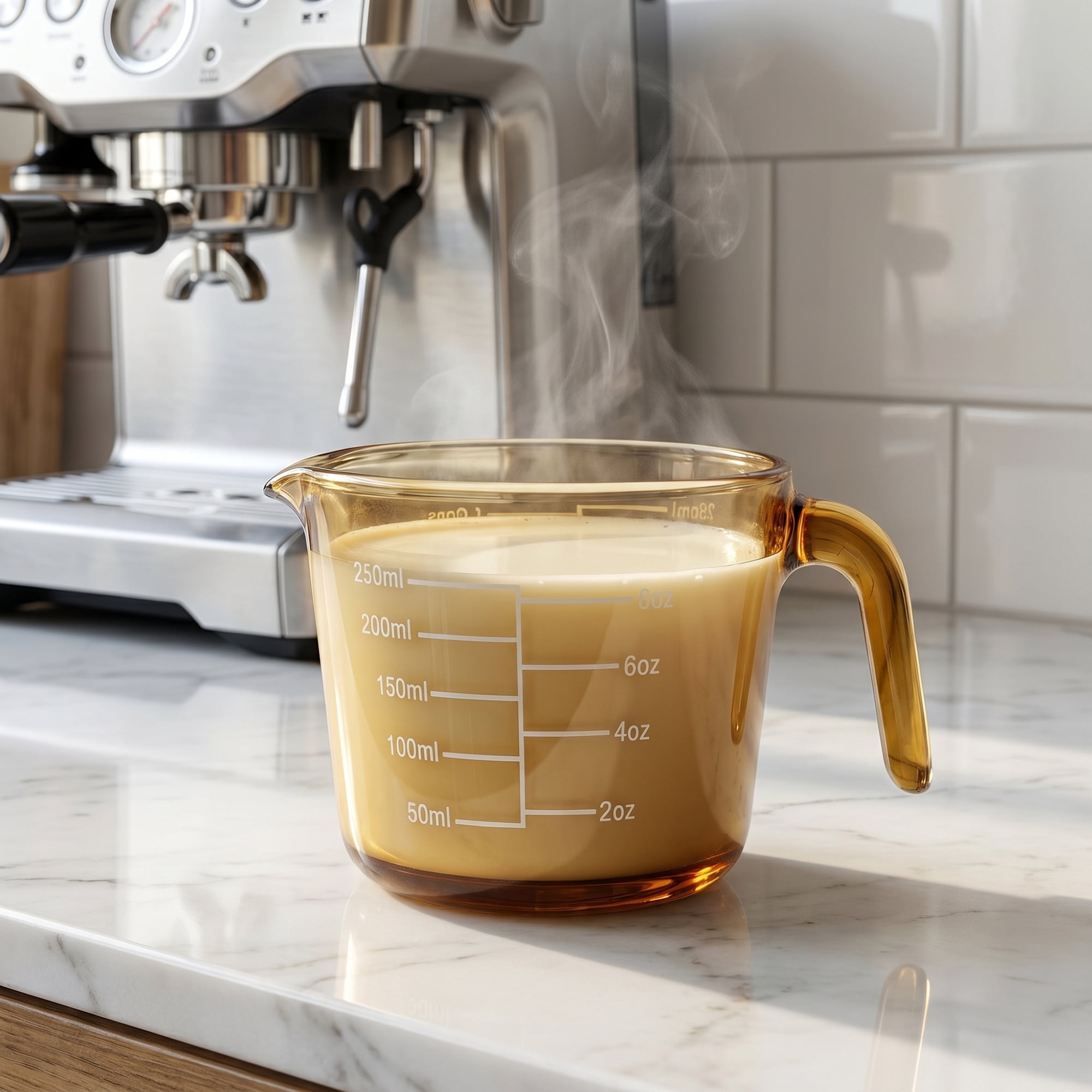 Unique Bargains Glass Measuring Cup for Kitchen Cooking Yellow 250ml