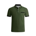 thumbnail image 5 of BVOFAR Short Sleeve Golf Shirts for Men Big and Tall Moisture Wicking Polos Shirt with Pockets Business Casual Collared T-Shirt Army Green XXXXL, 5 of 6