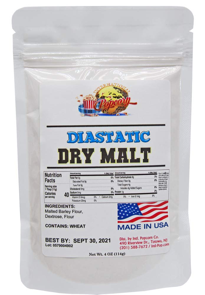Diastatic Dry Malt Powder, Diastatic, Malted Barley Flour (4 oz