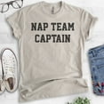 thumbnail image 2 of Nap Team Captain T-shirt, Unisex Women's Men's Shirt, Lazy T-shirt, Napping Shirt, Nap Shirt, Light Silk Gray, Large, 2 of 6