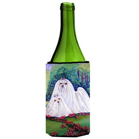 

Maltese Momma And Puppy Wine bottle sleeve Hugger - 24 oz.