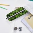 thumbnail image 6 of Cauagu Tiny Green Fern Leaves Print Leather Pencil Pen Case - Stationery Bag Portable Stationery Bag Big Capacity Pencil Pouch Cosmetic Organizer Bag for Men & Women, 6 of 7