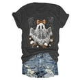 thumbnail image 4 of TTUHYWXI Halloween Shirts Women 2025,Cute Spooky Season Fall Graphic Funny Tees Ghost Print T-Shirt Tops (Grey, XXL), 4 of 5