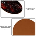 thumbnail image 5 of Spider Web 6pcs Round Coasters Set, Microfiber Leather Drink Coasters, 11x11cm/4.3x4.3in, Kitchen Table Coasters for Bar, Home - Black, 5 of 6
