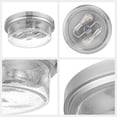 thumbnail image 6 of Prominence Home 3 Pack Madalyn 13" Flush Mount Ceiling Light, Seeded Glass, Brushed Nickel, 6 of 10