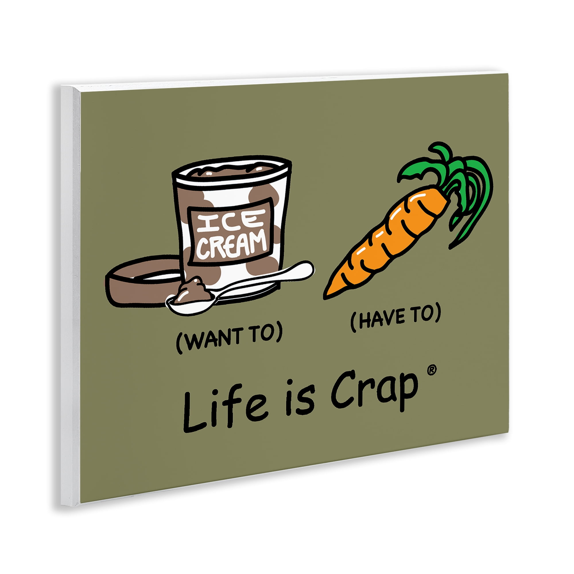 Stupell Industries Funny Diet Comparison Novelty & Humor Painting Unframed Art Print Wall Art, 14 x 11
