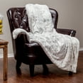 thumbnail image 2 of Premium Wolf Faux Fur Throw Blanket - Soft, Fuzzy Sherpa & Minky Throw Blanket - For Bed or Couch - 50\ Color: A(silver) Size: Throw, 2 of 9