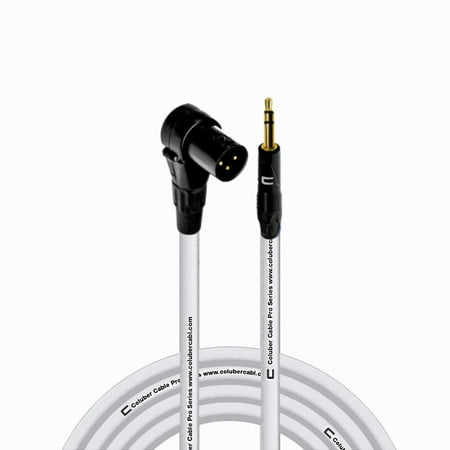 Columber Cable - Right Angle 3-Pin XLR Male to 3.5 TRS Male 3-Pin Connector