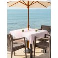 thumbnail image 2 of Outdoor Tablecloth with Umbrella Hole & Zipper, Pink Striped Square Tablecloth 54x54 Inch, Modern Farmhouse Striped Minimalist Patio Table Cover Waterproof Table Cloth for Picnic/Party, 2 of 7
