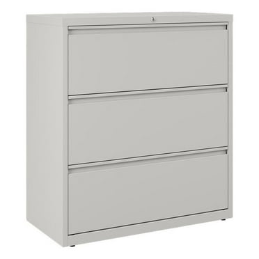 Hirsh 36" Wide 3 Drawer Metal Lateral File Cabinet - Light Gray - 2 units total