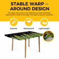 thumbnail image 4 of Black Christmas Tree Table Cloths for 4 Foot Rectangle Tables, Xmas Tree Snowflake Winter Holiday Patio Waterproof Elastic Fitted Tablecloths, Washable Rectangular Table Cover for Camping, 4 of 8