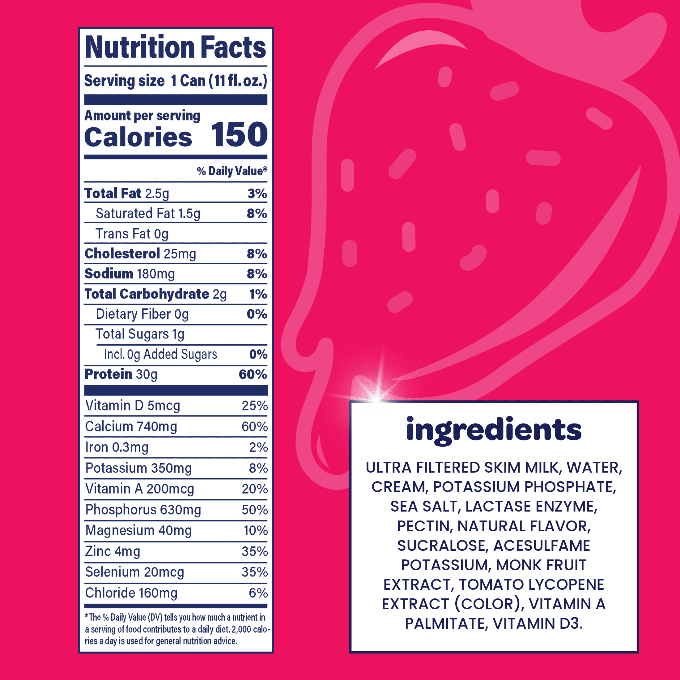 Nurri Ultra-Filtered Milkshake, 30g of Protein, Strawberry, 11 fl oz Can (Pack of 12)