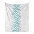 thumbnail image 1 of Under the Sea Soft Flannel Fleece Blanket, Ocean Dive Inspired Image with Circle and Geometric Bubbles Art Print, Cozy Plush for Indoor and Outdoor Use, 50" x 60", Sky Blue and White, by Ambesonne, 1 of 6