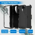 thumbnail image 6 of Elegant Choise Phone Case with Screen and Lens Protector for Samsung Galaxy S24 Ultra/S24 Plus/S24 Shockproof Cover, Black, 6 of 9