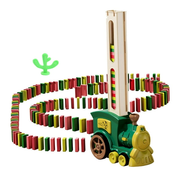 Electric Train Blocks Set Early Learning Educion Toys with Sound Building and Toy Laying Toy Train Set for Boys Green