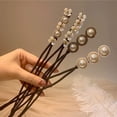 thumbnail image 2 of Lazy Flower Hairpin Meatball Head Dispositivo Para El Cabello Vintage Pearl Flower Hair Headpiece Advancent CE008219-03, 2 of 6