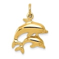 thumbnail image 1 of 14K Yellow Gold Charm Pendant Themed 22 mm 17 Dolphin, 1 of 3