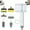 White, variant on Electric Scrubber, Surface Cleaning Brush, High Speed Rotating Structure with Multi Replaceable Heads, Waterproof Rechargeable Cleaner for Kitchen Bathroom Household Maintenance