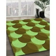 thumbnail image 3 of Ahgly Tapis d'Intérieur Lavable en Machine Carré Transitionnel Brun Bronze Foncé, 8 Pieds Carré, 3 of 7