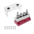 thumbnail image 1 of Barra colectora de tierra para batería de RV marina de 600 A, 12 V-48 V, para barcos y yates, fácil de instalar Rojo, 1 of 9
