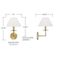thumbnail image 3 of Capital Lighting 652211 Gilda 15" Tall Wall Sconce - Brass, 3 of 6