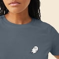 thumbnail image 5 of Dalix Ghost Embroidered Soft Cotton Short Sleeve T Shirt Womens in Vintage Navy S Small, 5 of 5