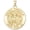 Solid 14K Yellow Gold, variant on Saint Thecla Religious Medal Necklace Pendants - 2/3 inch Size of Dime, Sterling Silver