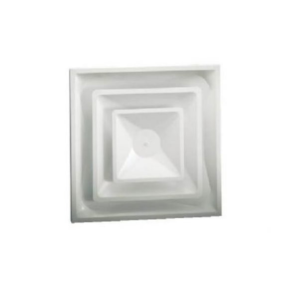 Hart and Cooley 4 Way Fixed Ceiling Diffuser White 050504 (2 Pack)
