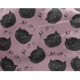 thumbnail image 4 of oneOone Georgette Viscose Blush Pink Fabric Cat Face Animal Dress Material Fabric Print Fabric By The Yard 42 Inch Wide, 4 of 4