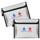 thumbnail image 1 of Paquete de 2 Bolsas Ignífugas e Impermeables para Documentos - Bolsa Grande 23 X 18 cm Documentos, Dinero en Efectivo y Archivos con Cremallera, 1 of 5