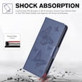 thumbnail image 6 of Feishell iPhone 7 / 8 / SE 2020 / SE 2022 Case Butterfly Embossed Pattern Premium Leather Wallet Cover Flip Stand Card Slots Holder Magnetic with Wrist Strap Case, Blue, 6 of 7