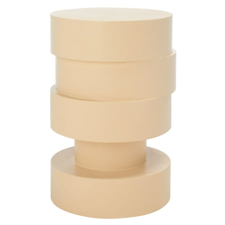 SAFAVIEH Tyce Modern Style Cream Round Accent End Table (11.8 in. W x 11.8 in. D x 18.5 in. H)