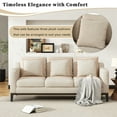 thumbnail image 6 of Harper & Bright Designs 3 Seat Sectional Sofa for Living Room, Modern Upholstered 3 Seat Couch with Wooden Legs, Beige, 6 of 9