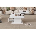 thumbnail image 2 of 360°Rotating coffee table, Highgloss Lift-Top Centre Table with 1 drawers, Rotating Lifting Sofa Side Table, Space-saving End Table,Tea Table,27.5*27.5*17.7 inches,, 2 of 14