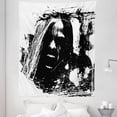thumbnail image 1 of Zombie Tapestry, Horror Sketch of a Crazy Man in Pain Screaming Portrait Evil Style Display, Fabric Wall Hanging Decor for Bedroom Living Room Dorm, 5 Sizes, Black White, by Ambesonne, 1 of 1