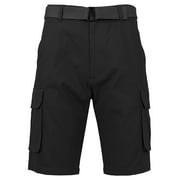 Men's Cotton Flex Stretch Cargo Shorts With Belt (Sizes, 30-42)