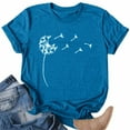 thumbnail image 4 of Langwyqu New Fashion Women Bohemia Dandelion Print Tee Shirt Lady Girl Short Sleeve T-shirt Boho Graphic Tee, 4 of 5
