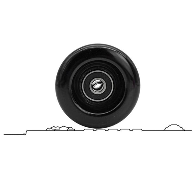 facefd Inline Skate Wheel PU Wear-Resistant 58mm 82A Wheels Replacement Black