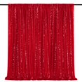 thumbnail image 1 of Cortina de telón de fondo Queen Dream con purpurina roja, lentejuelas, 3 x 3 m, 1 of 6