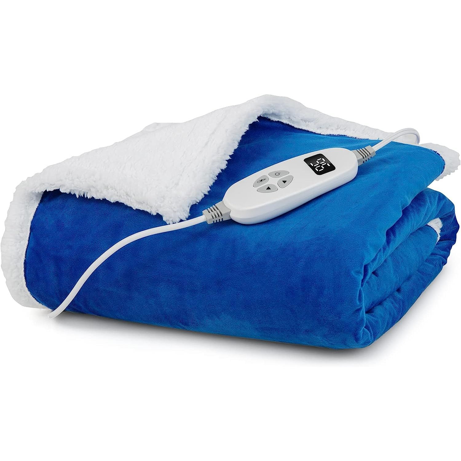 MYXIO Heated Electric Blanket Throw, 60" x 50" Reversible Fur Velvet