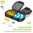 thumbnail image 2 of AUVON XL Weekly Pill Organizer 2 Times a Day, Pill Box 7 Day with One-Side Large Openings for Easy to Use, Black Privacy Protection AM PM Pill Case for Medication, Vitamins, Fish Oils, Supplements, 2 of 10